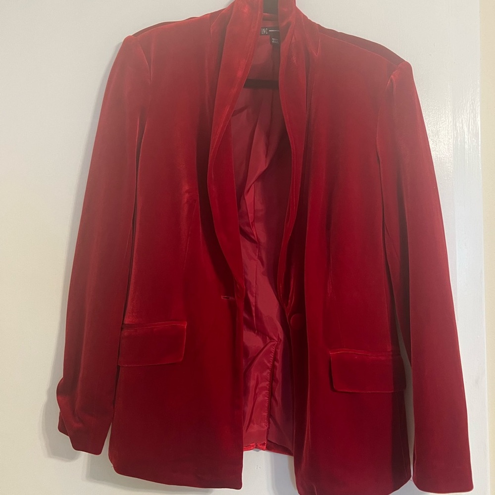 Red suede jacket